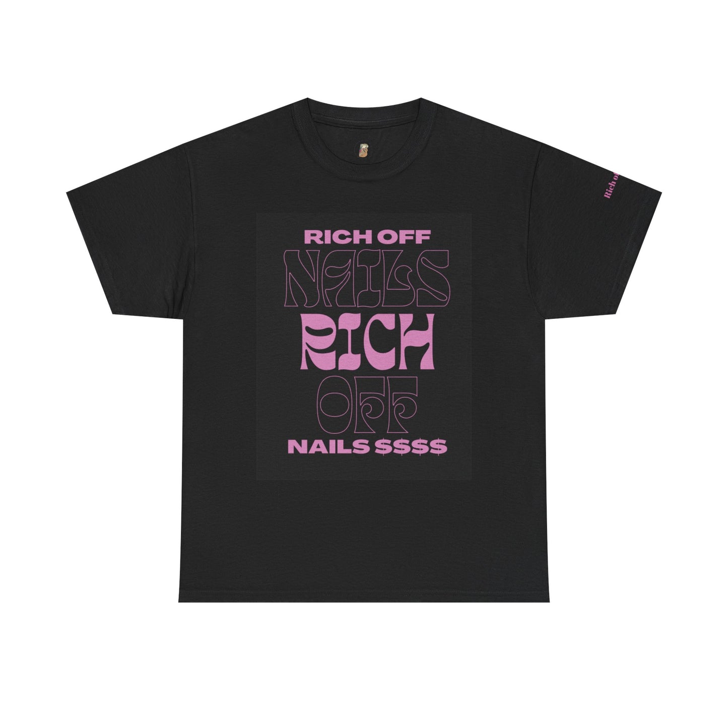 Rich Off Nails Unisex Heavy Cotton Tee - Bold Graphic T-Shirt for Nail Enthusiasts