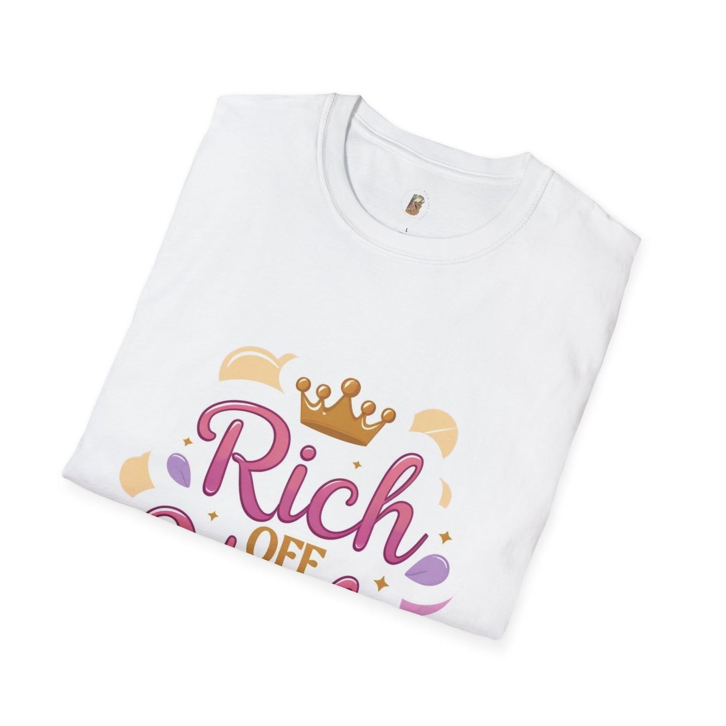 Rich Off Nails Unisex Softstyle T-Shirt, Funny Gift, Nail Art Lover Tee, Confidence Shirt, Trendy Apparel, Women's Empowerment Shirt