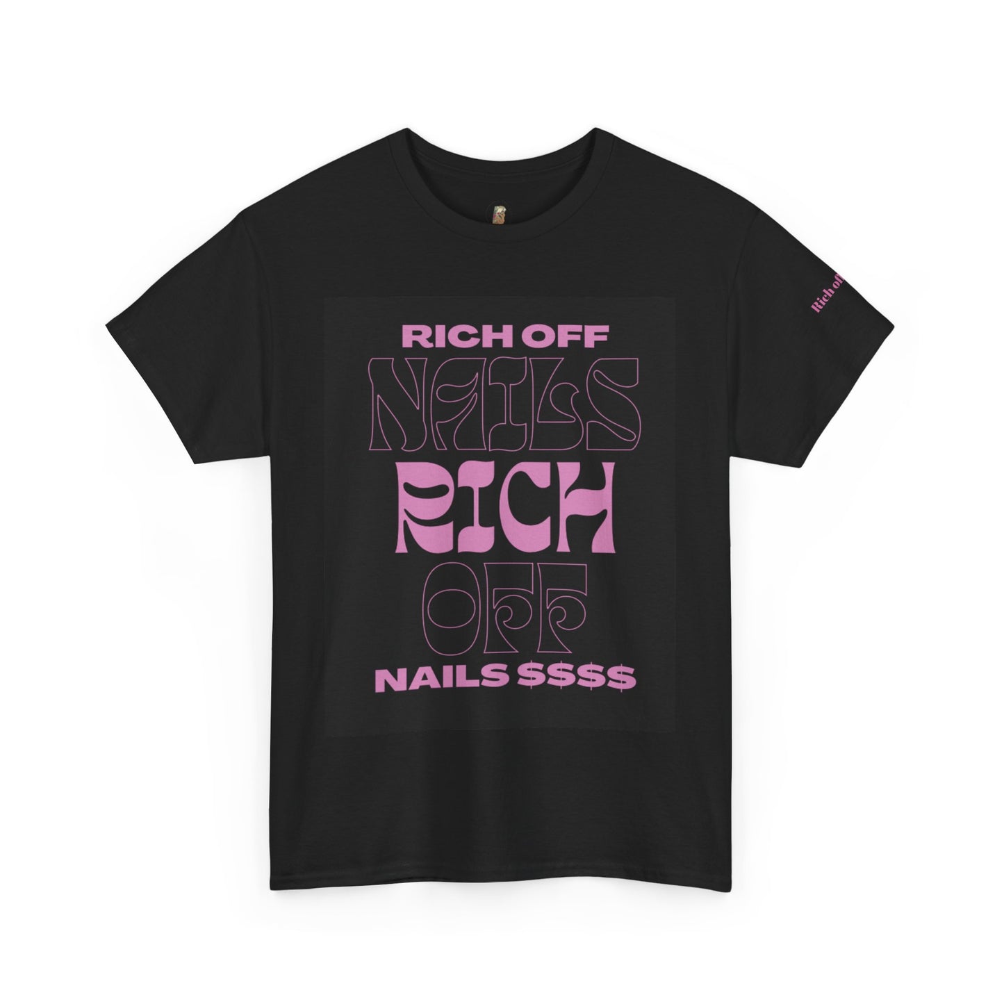 Rich Off Nails Unisex Heavy Cotton Tee - Bold Graphic T-Shirt for Nail Enthusiasts