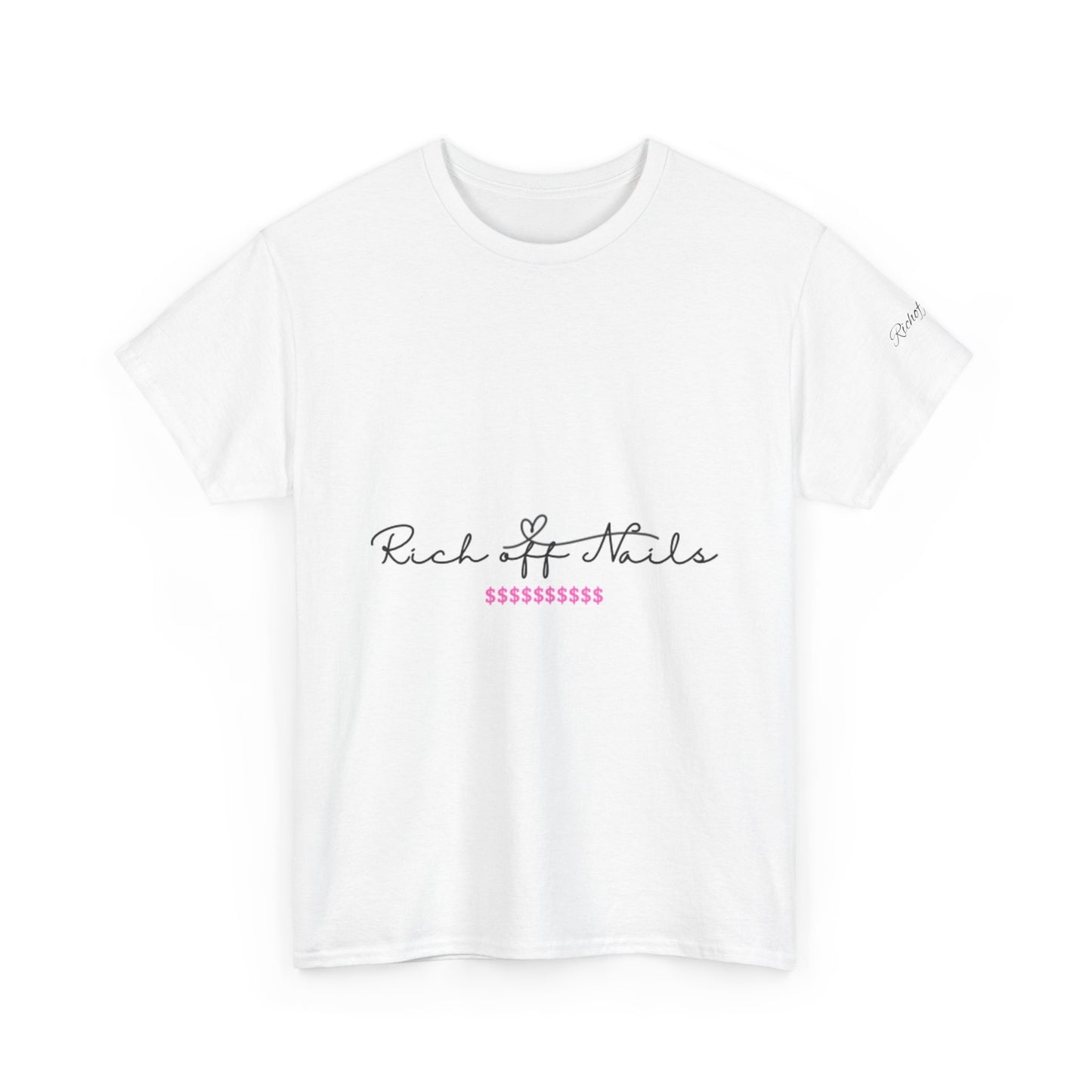Rich Off Nails Unisex Heavy Cotton Tee - Nail Tech Prayer Graphic T-Shirt