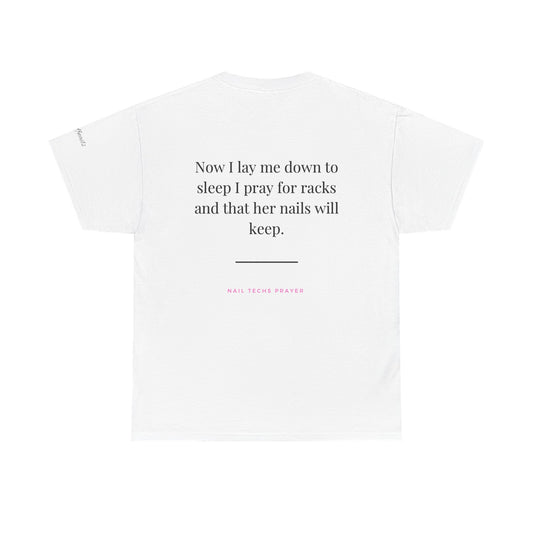 Rich Off Nails Unisex Heavy Cotton Tee - Nail Tech Prayer Graphic T-Shirt