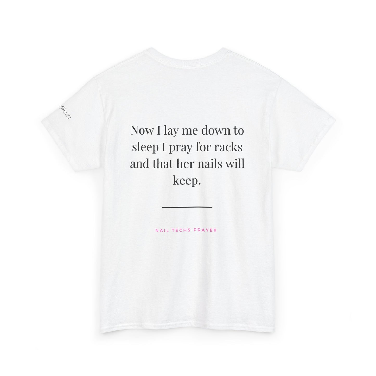 Rich Off Nails Unisex Heavy Cotton Tee - Nail Tech Prayer Graphic T-Shirt