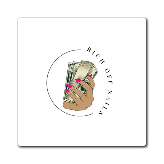 Rich Off Nails Motivational Magnet - Stylish Kitchen Decor for Nail Enthusiasts