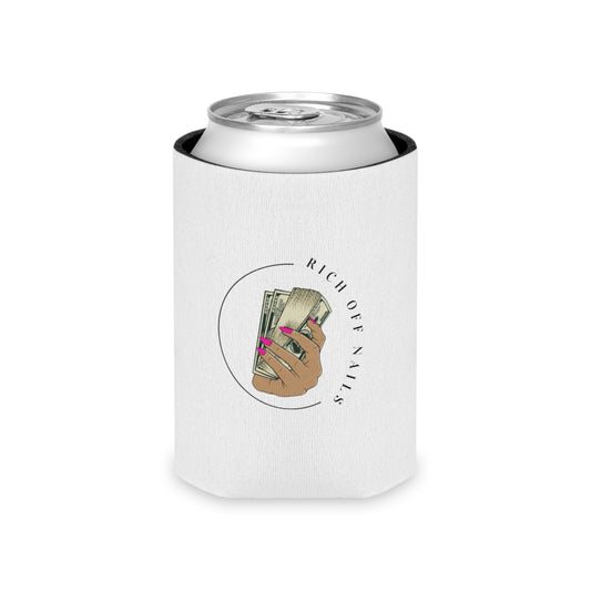 Chic Nail Art Can Cooler - 'Rich Off Nails' Beverage Insulator