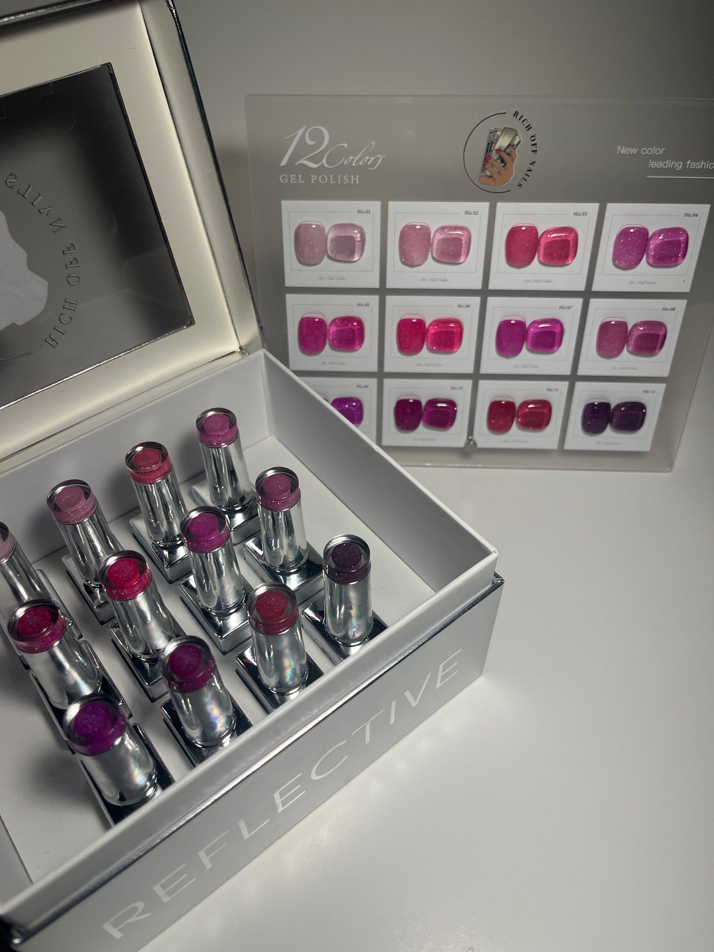 Reflective gel set “HAPPY PINK BIRTHDAY “